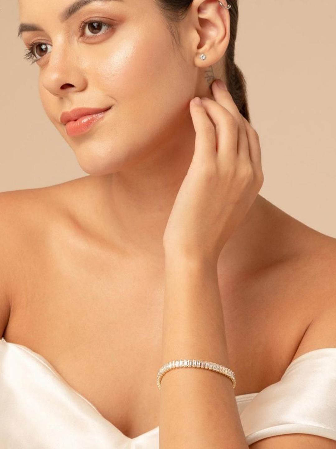 SALTY Set Of 2 Butterfly Necklace & Glimmer Tennis Bracelet