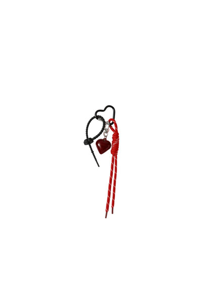 SALTY Glossy Red Heart Bag Charm