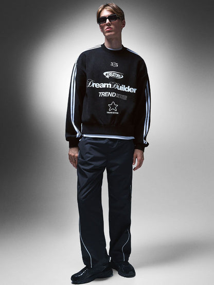 Needlecord print sweatshirt