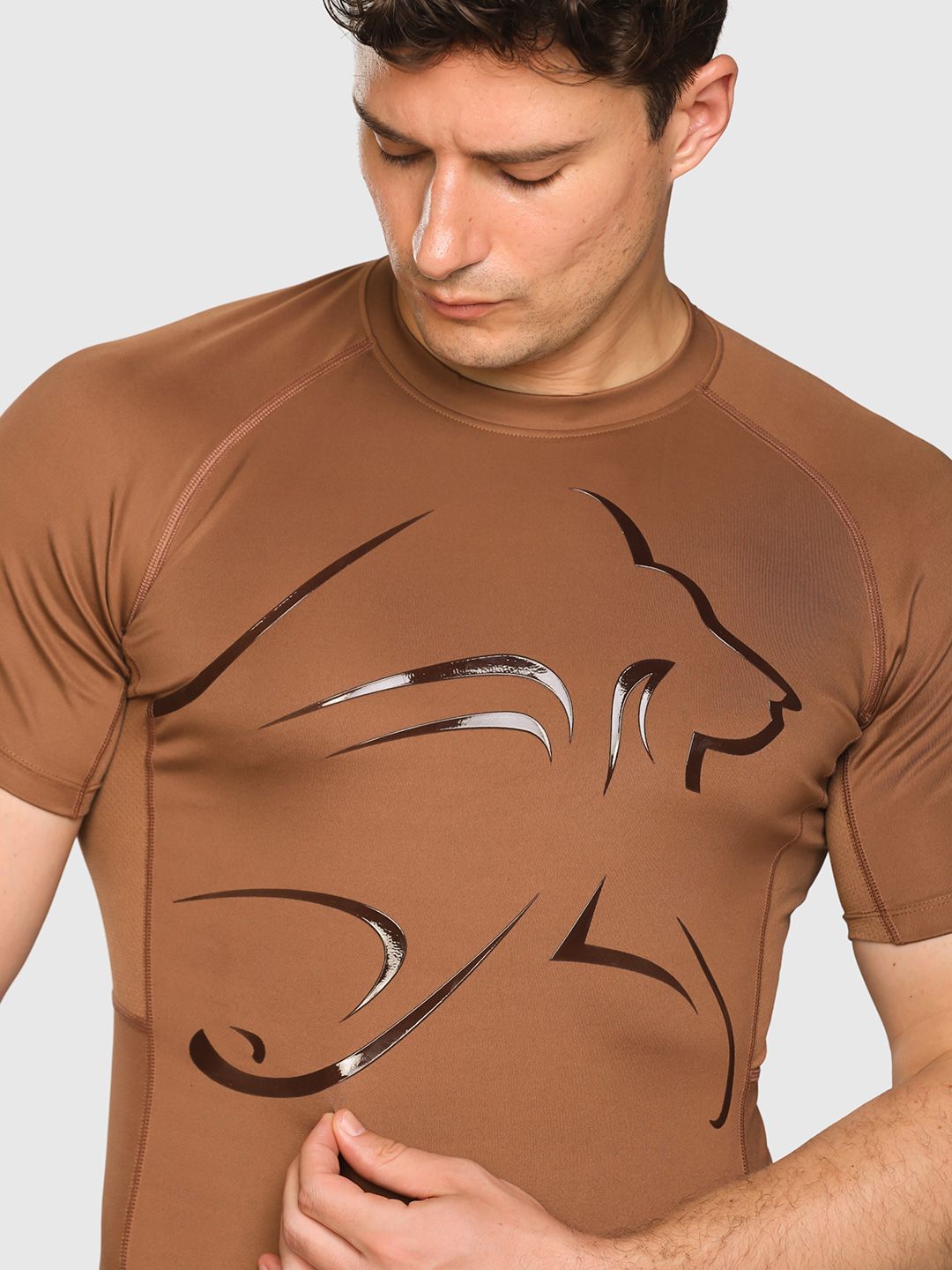 Animal Printed Compression T-shirt