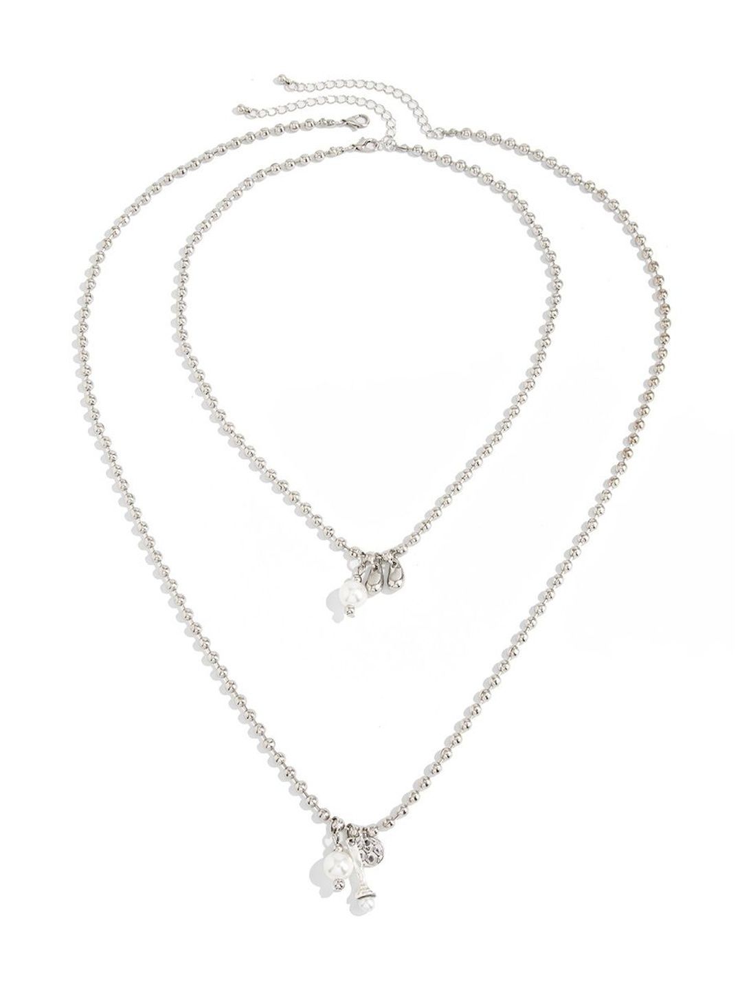 Silver-Plated Enamelled Necklace
