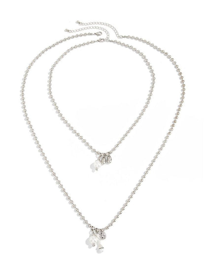 Silver-Plated Enamelled Necklace