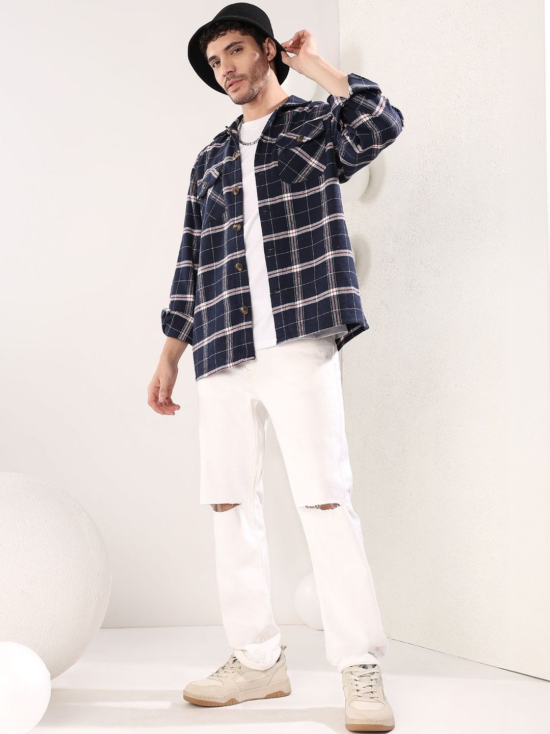 Men Tartan Checks Checked Casual Shirt