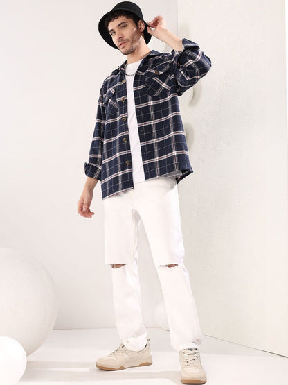 Men Tartan Checks Checked Casual Shirt
