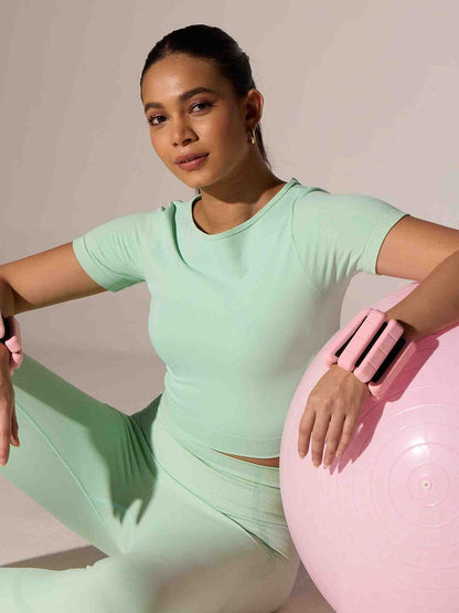 Mint Seamless Sculpt Tee