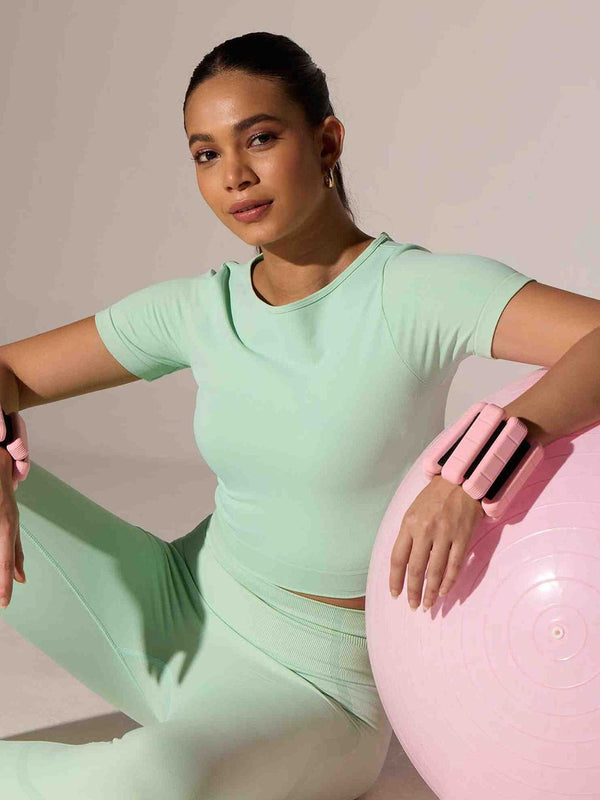 Mint Seamless Sculpt Tee