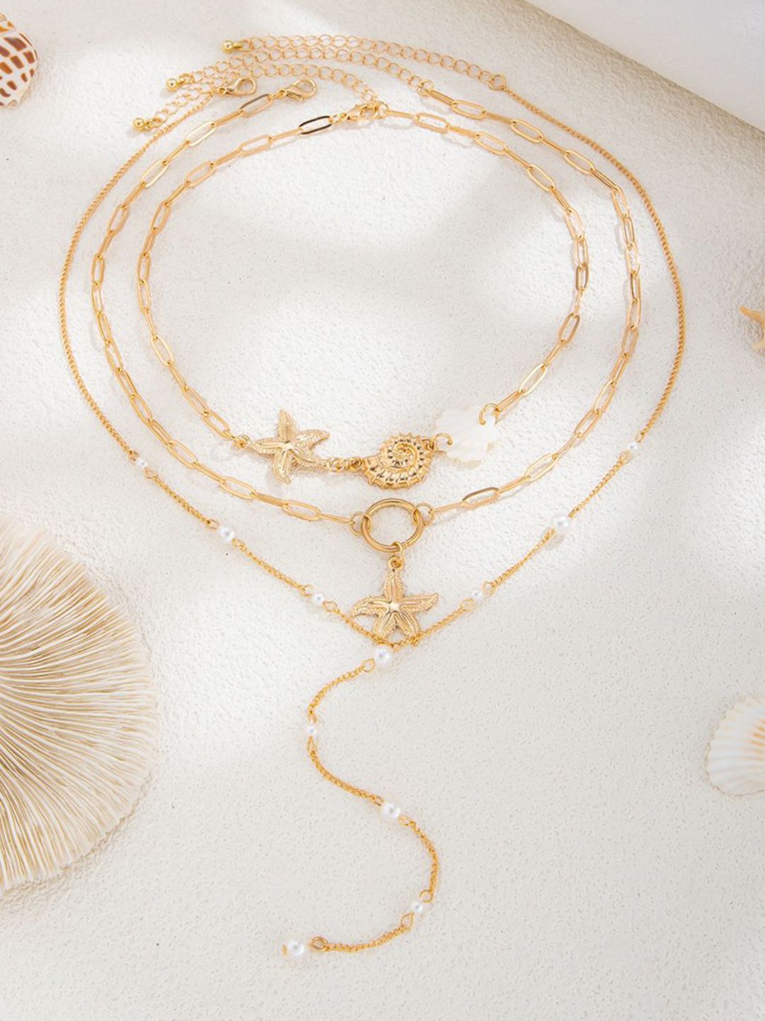 Gold-Plated Artificial Beaded Chain