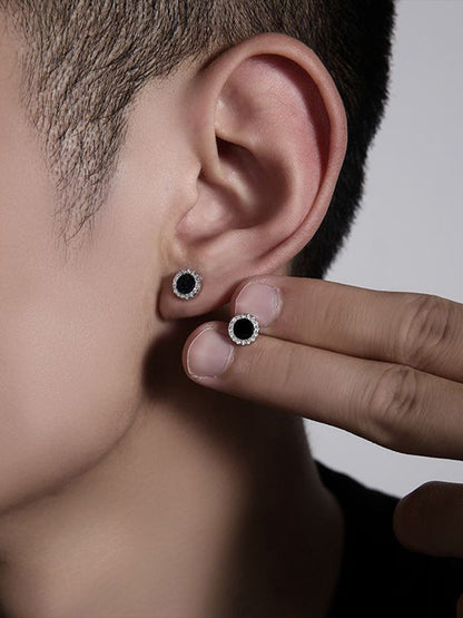 Stainless Steel Silver Plated Studded Circular Shaped Studs