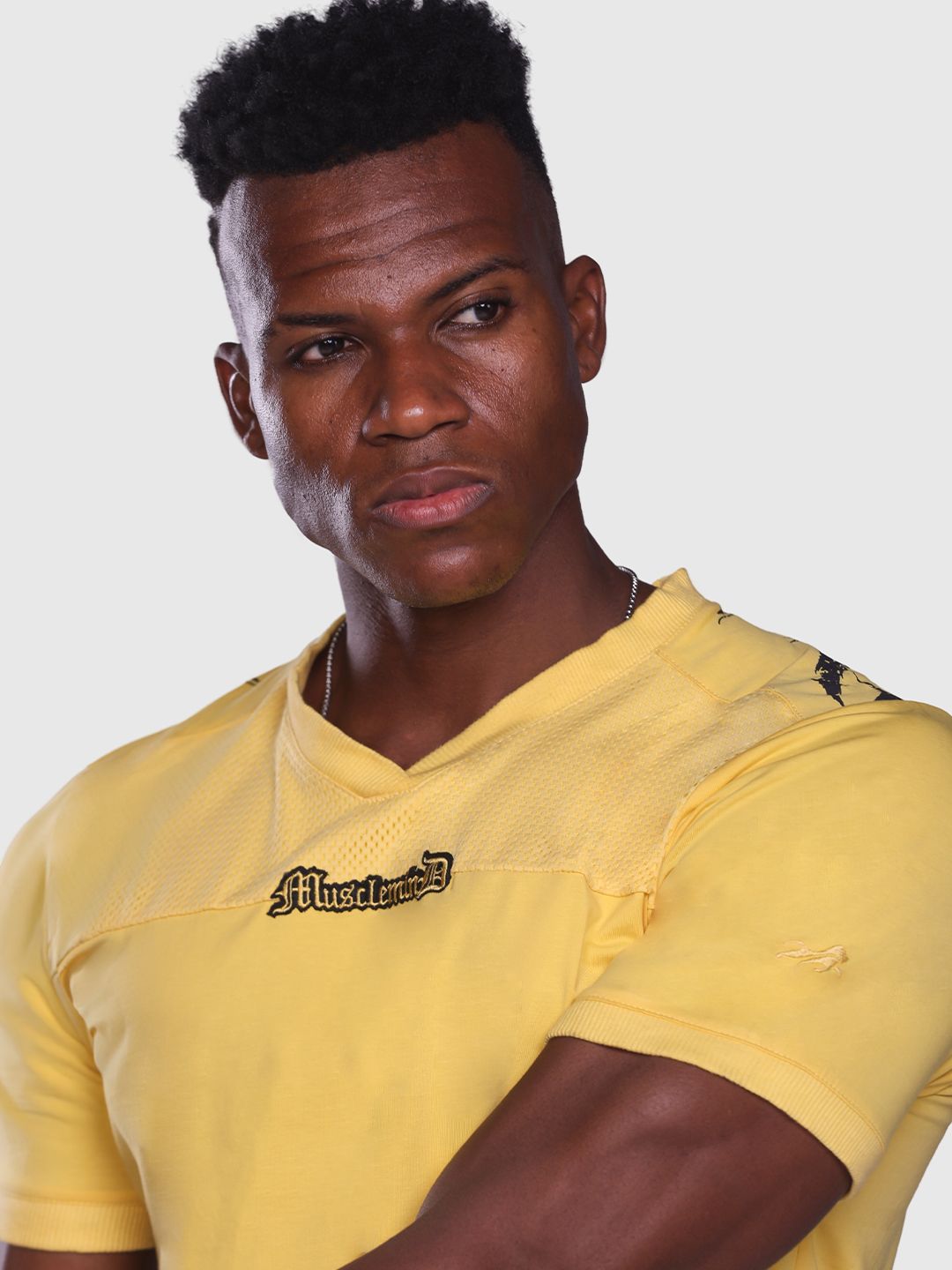 Men Printed V-Neck T-shirt