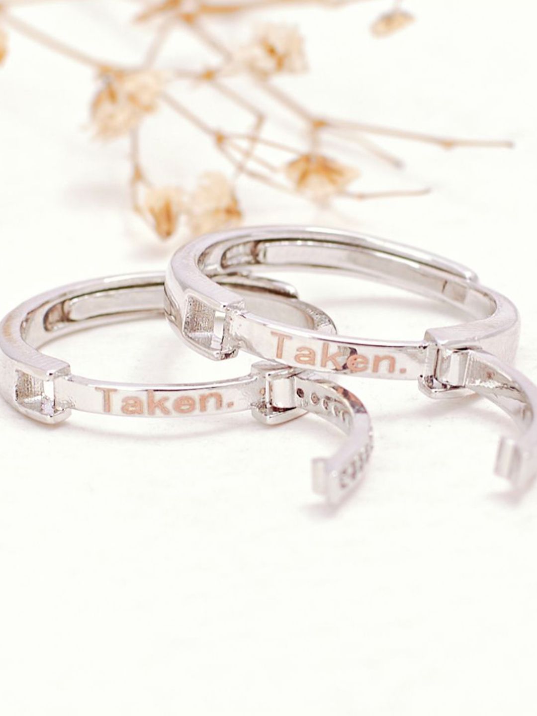 SALTY Pack of 2 Women Taken Coded Couple Rings