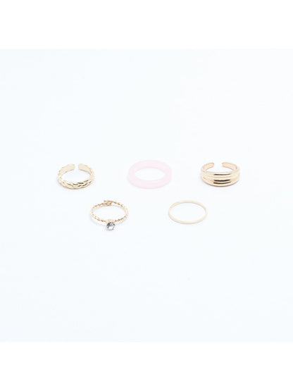 SALTY Set Of 5 Livia Stylish Adjustable Finger Ring