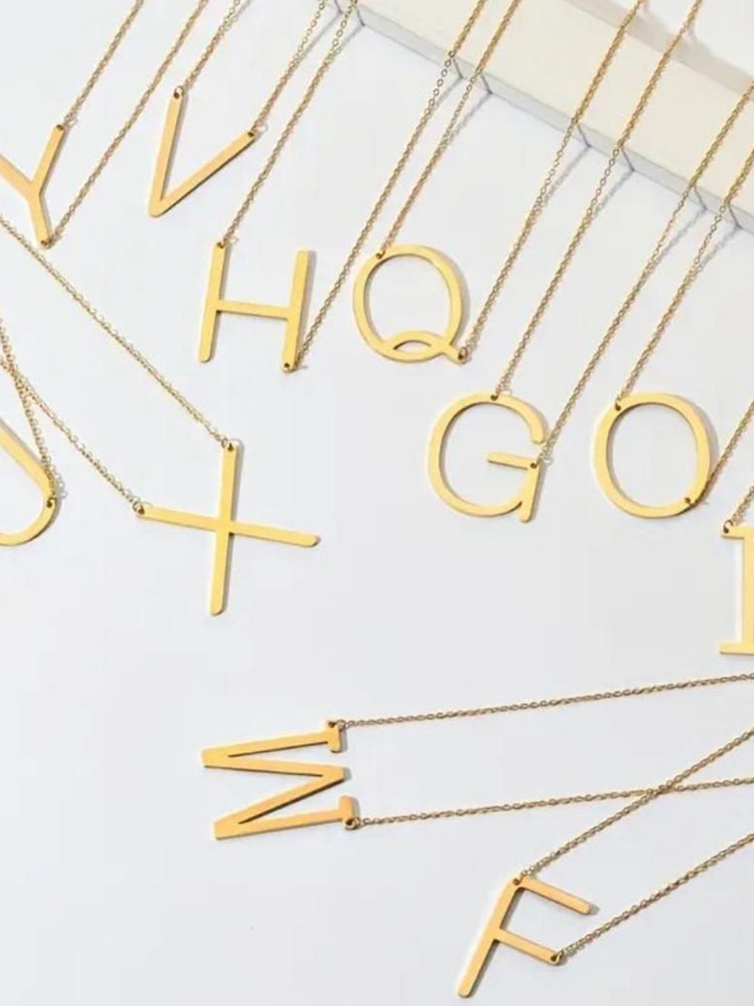 SALTY Stainless Steel Chic Alphabet Golden Chain