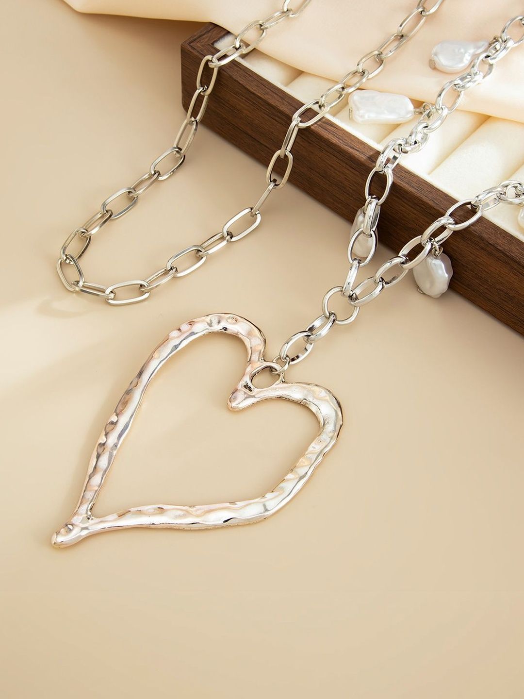 Silver-Plated Enamelled Necklace