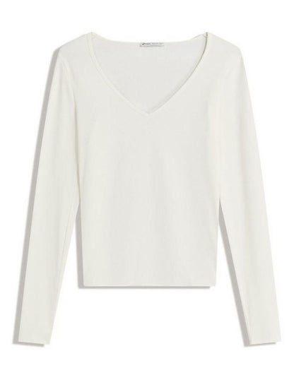 Long sleeve V-neck T-shirt