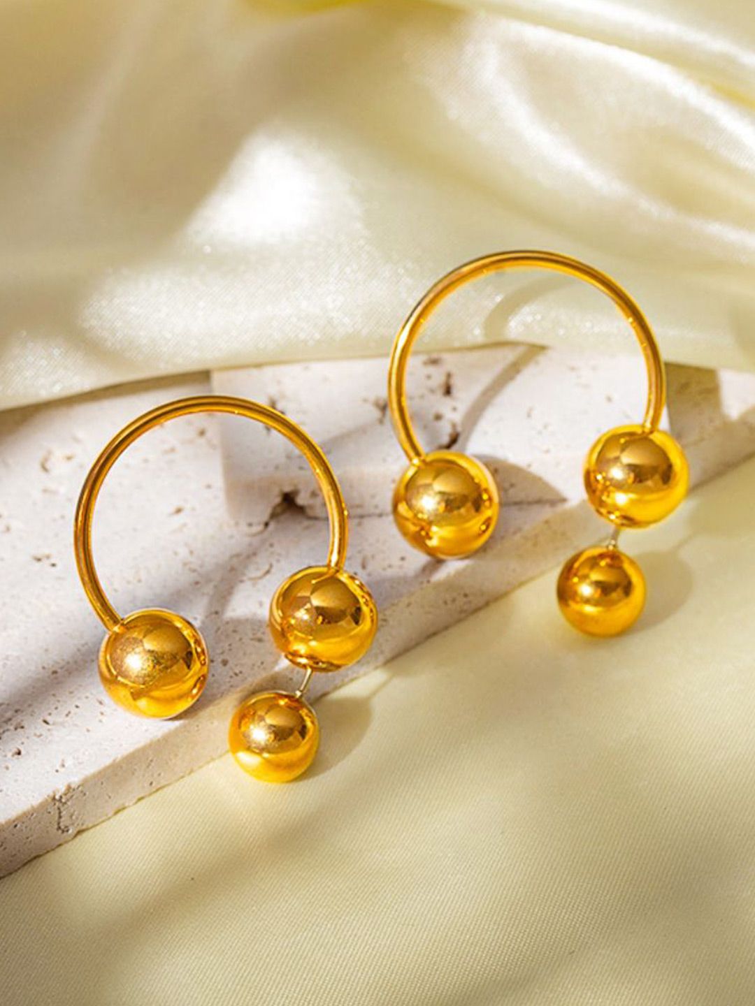 SALTY 18KT Gold-Plated Stainless Steel Hoop Earrings