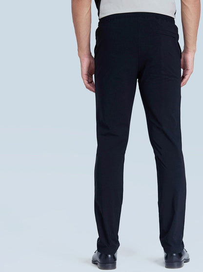 Men Black Workleisure Trousers