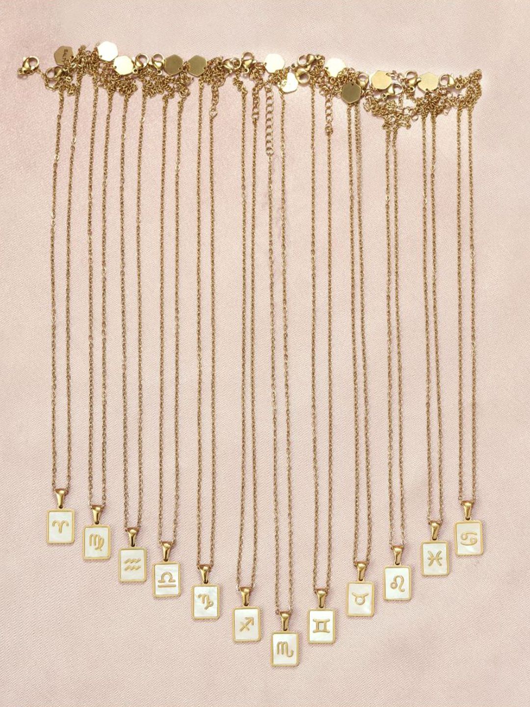 SALTY Pack of 2 Women Sign of the Stars Zodiac Necklace - Cancer