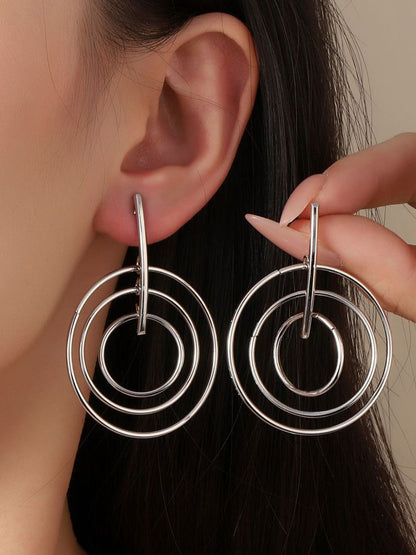 SALTY Pack of 2 Women Captivating Luxury Silver Earring