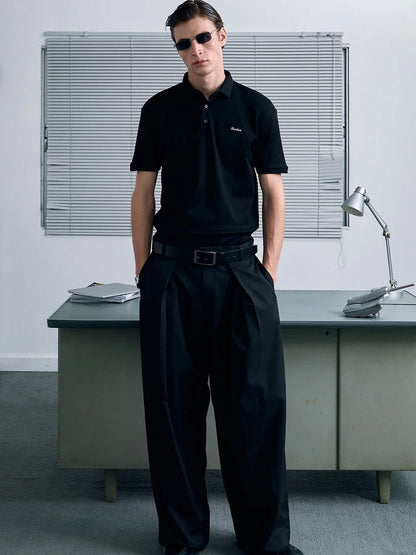 Men Solid Polo Collar T-shirt