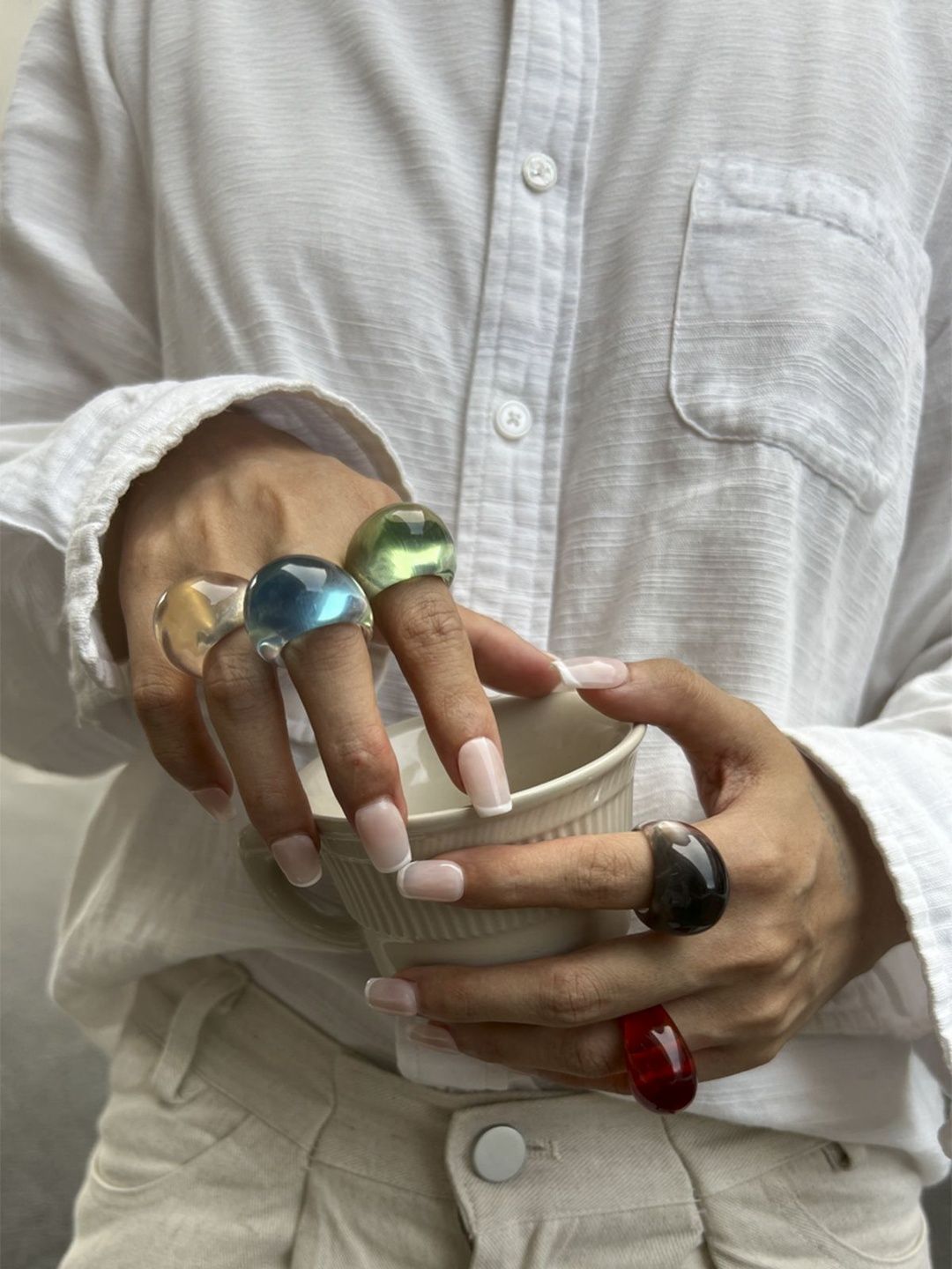 Women Textured Finger Ring