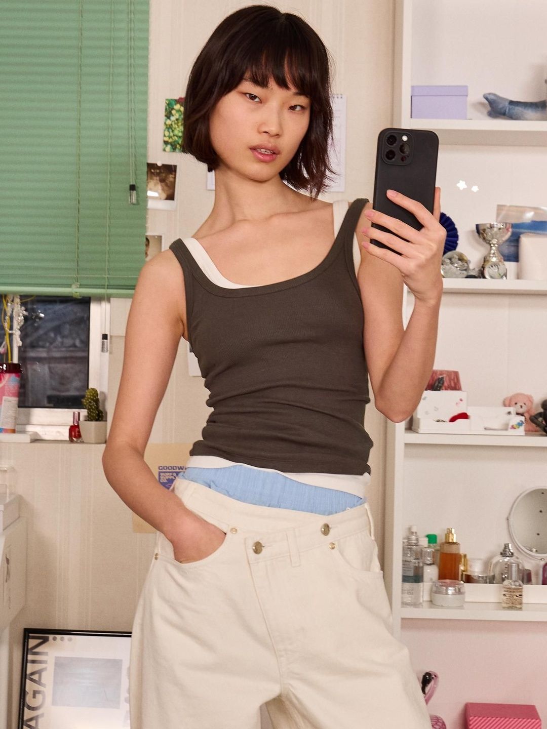 Ribbed vest top