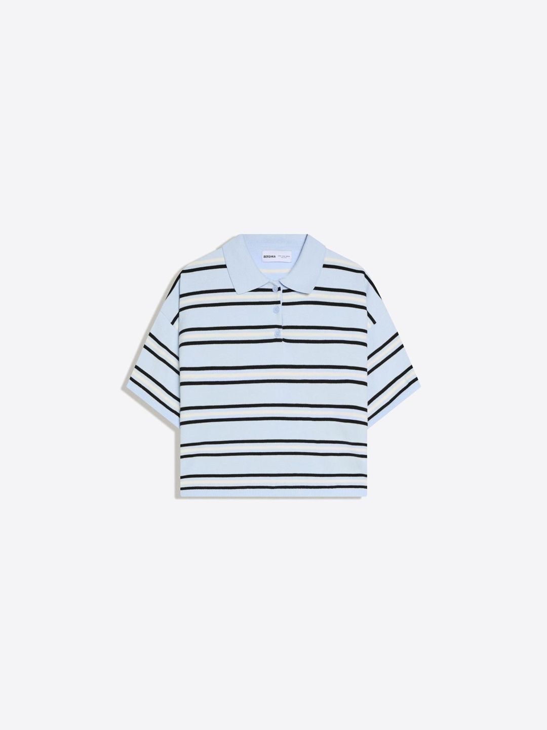 Women Striped Crop Pullover Tshirt