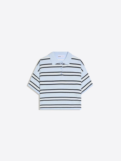 Women Striped Crop Pullover Tshirt