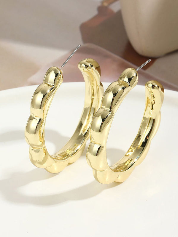 Circular Half Hoop Earrings