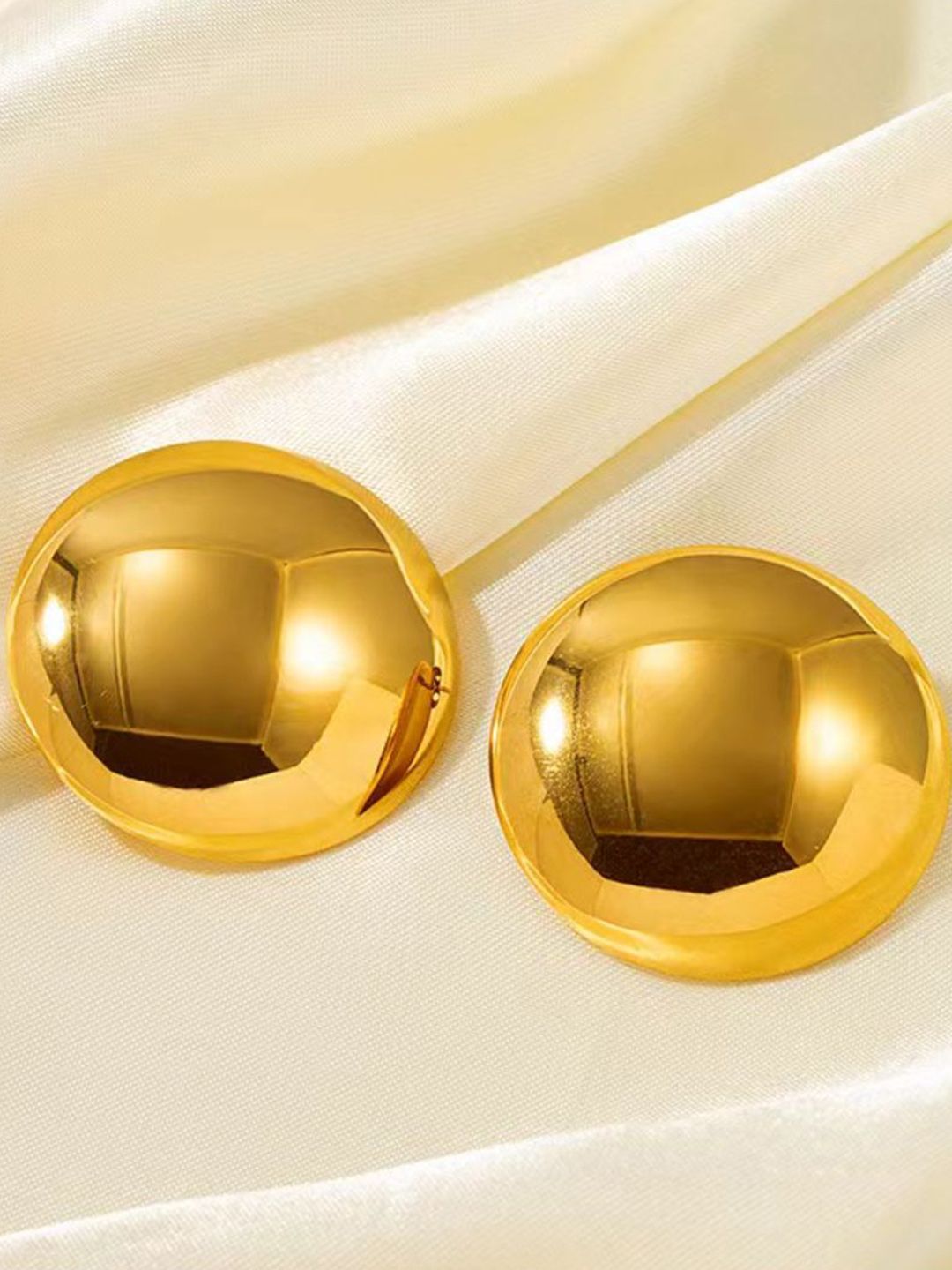 SALTY Sunlit Gold-Plated Contemporary Studs Earrings