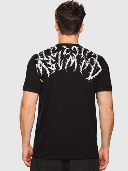 Men Graphic Printed V-Neck T-shirt