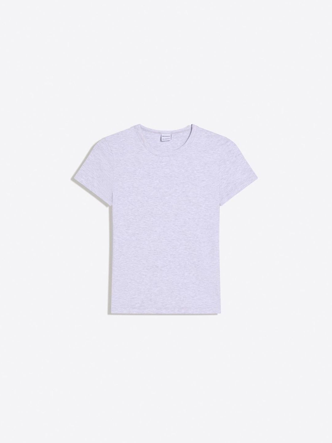 Basic rib short sleeve T-shirt