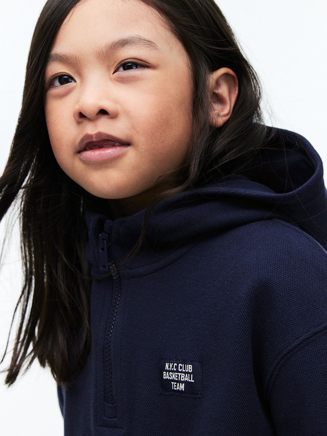 Zip-Top Piqu Hoodie