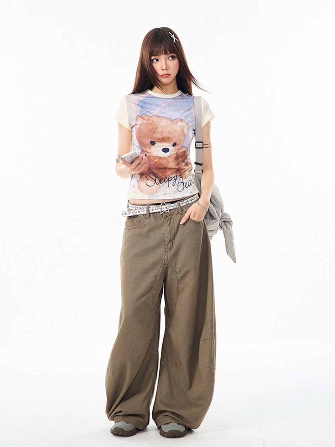Women Mid-Rise Light Fade Wide Leg Jeans