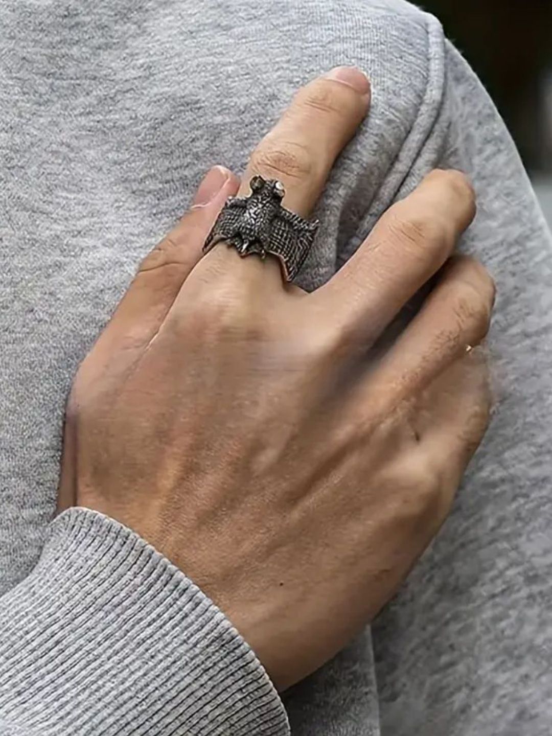 SALTY Spooky Bat Adjustable Finger Ring