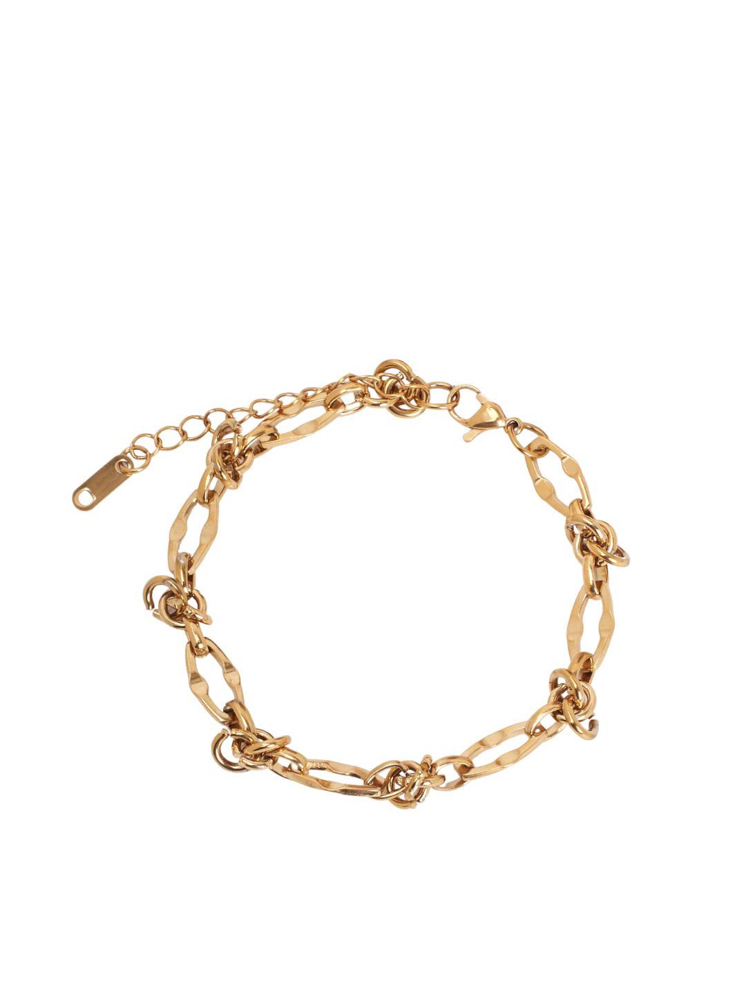 SALTY Gold-Plated Stainless Steel Twist Of Fate Link Bracelet
