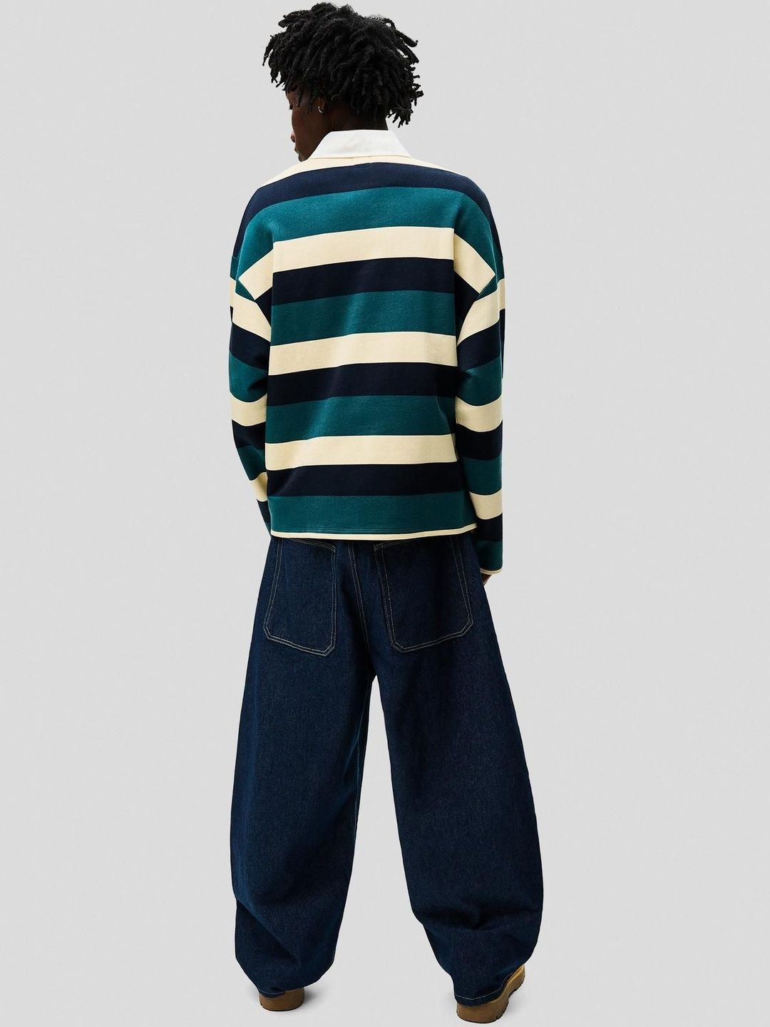 Printed plush polo shirt