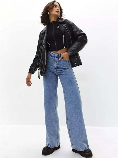 Women Straight Fit High-Rise Light Fade Jeans