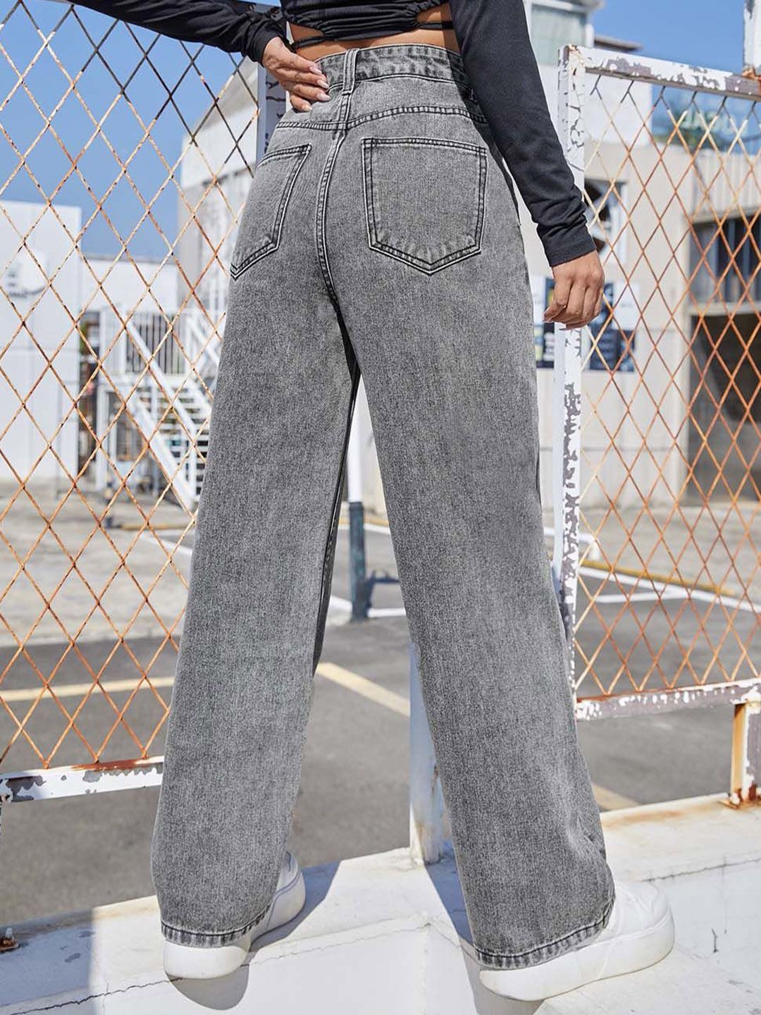 Women Regular Fit High-Rise Cotton Non-Strechable Jeans