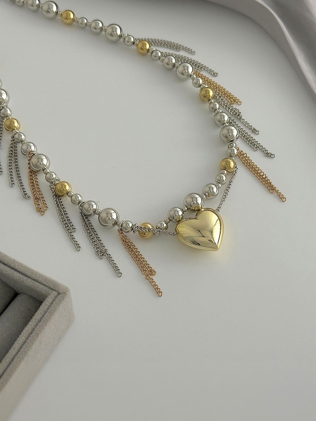 Silver-Plated Enamelled Necklace