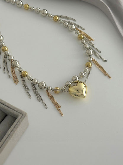 Silver-Plated Enamelled Necklace