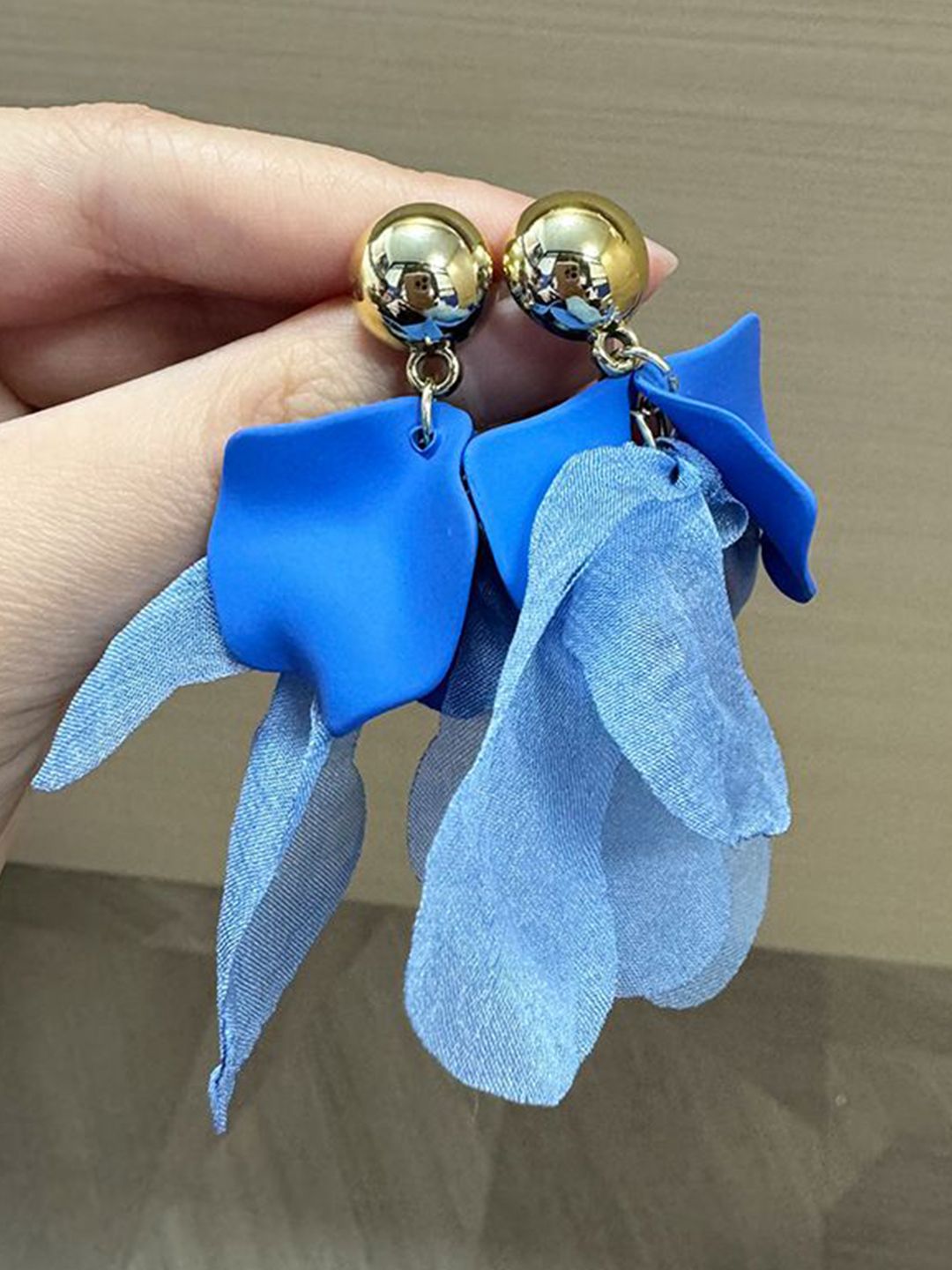 Leaf Shaped Drop Earrings
