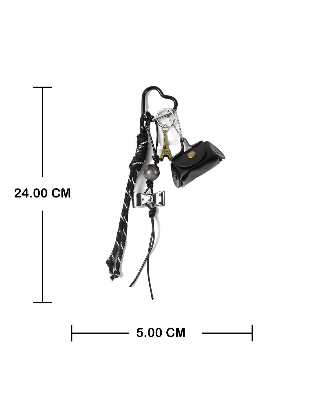 SALTY The Flap Mini Purse Charm - Black