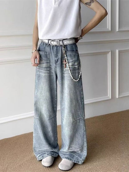 Men Flared Low-Rise Cotton Jeans