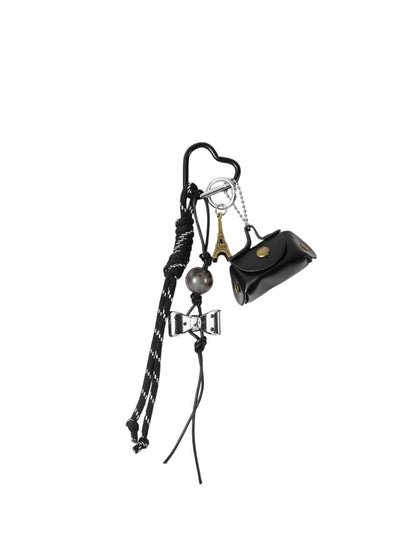 SALTY The Flap Mini Purse Charm - Black