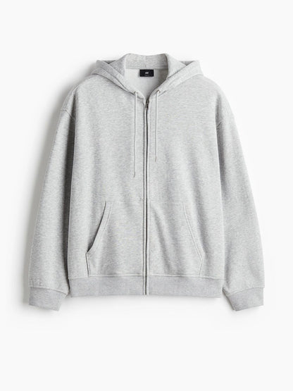 Loose Fit Zip-Through Hoodie