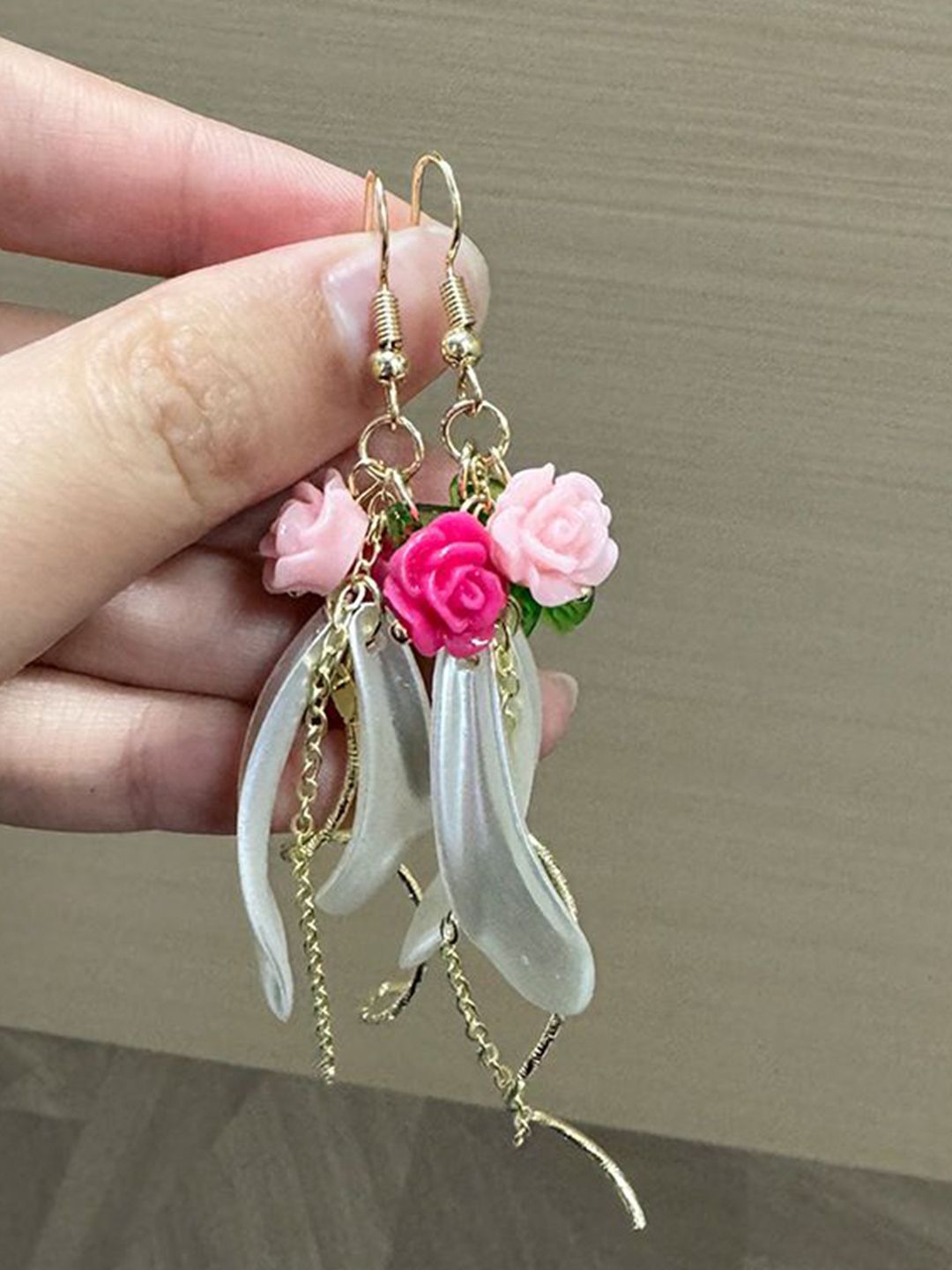 Floral Shaped Drop Earrings