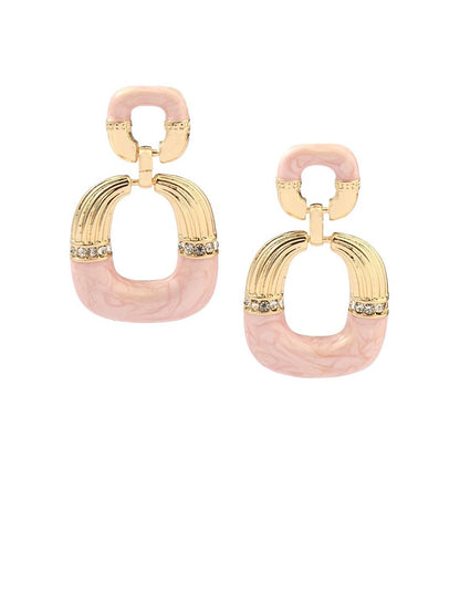 SALTY Pack of 2 Women Mauve Luxury Gold Earring