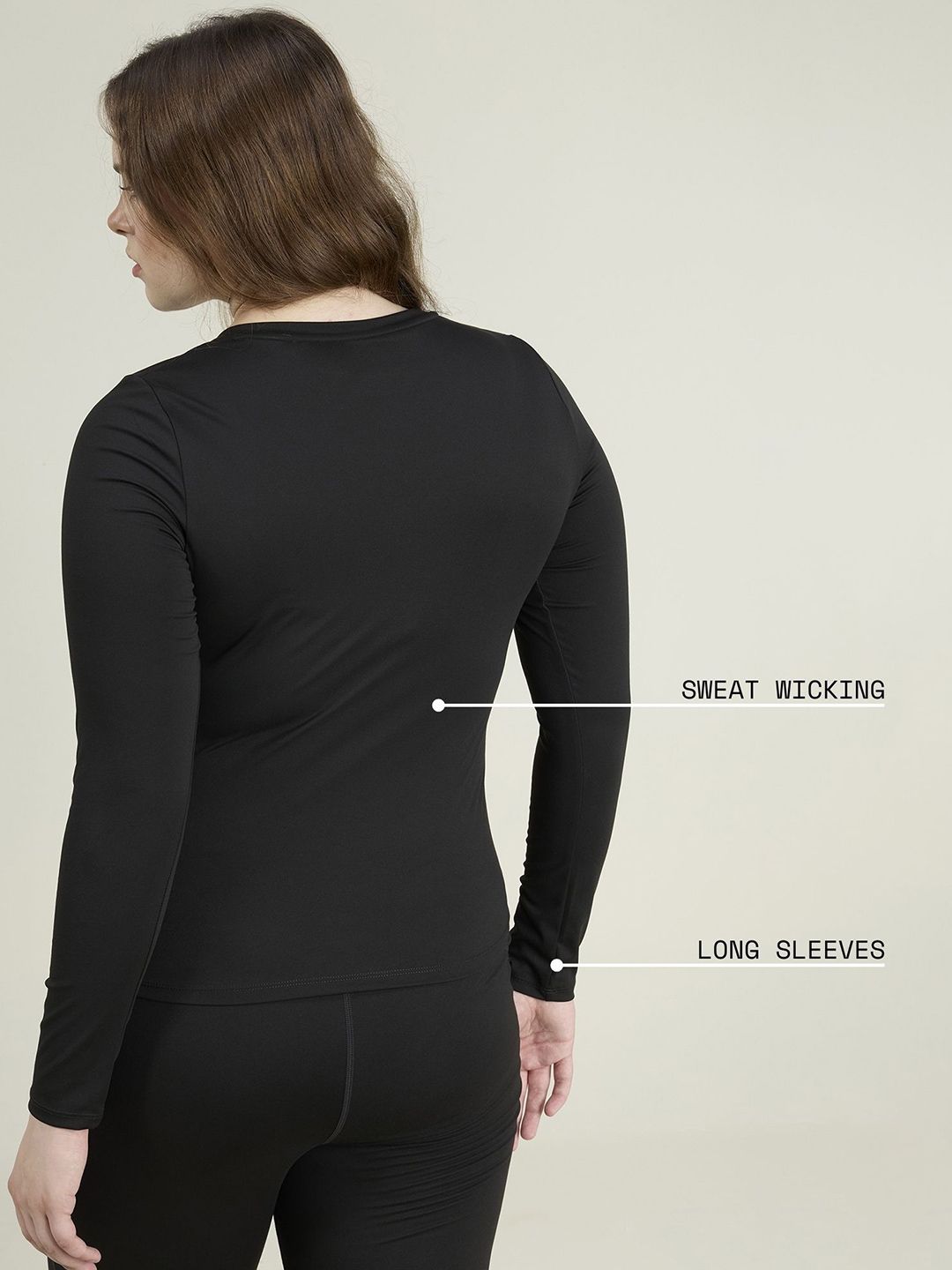 Black Sculpt V-Neck Top