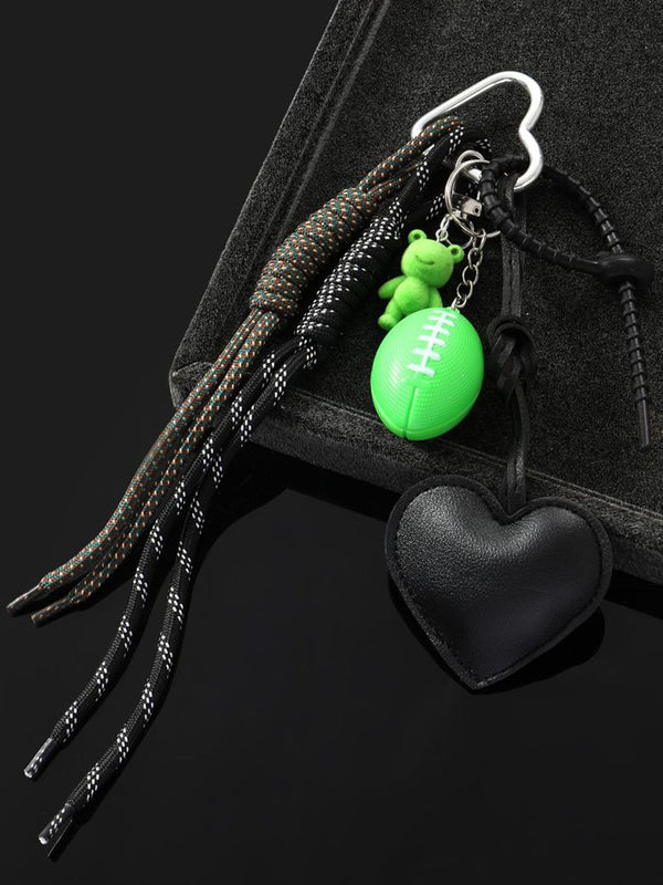 SALTY Rugby Teddy & Black Heart Bag Charm