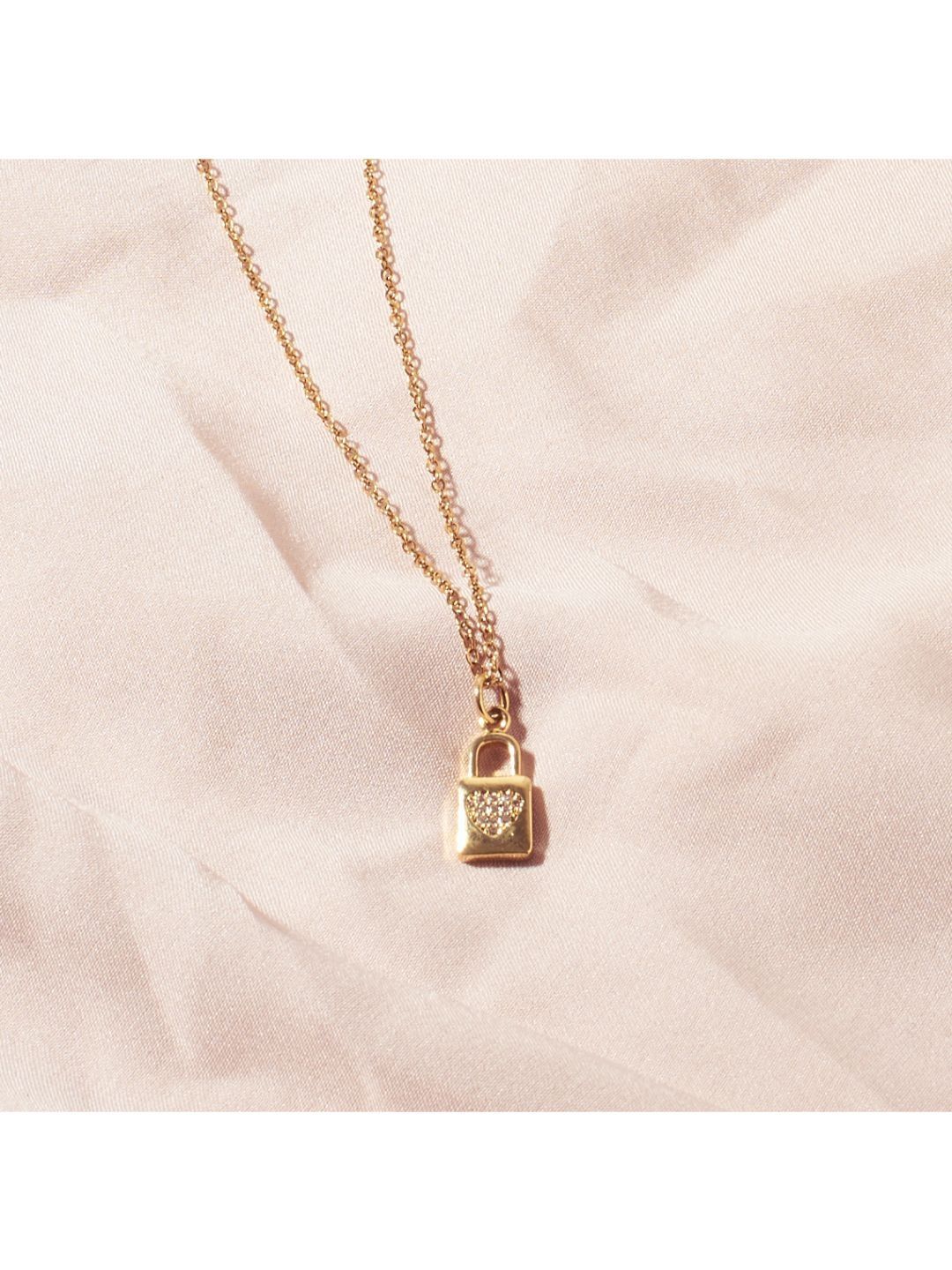 SALTY Clockout Watch Ring - Silver and Love Lock Charm Necklace Jewellery Set